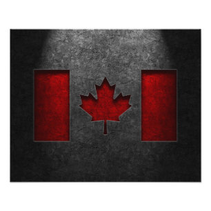 Impression Photo Texture de la pierre du drapeau canadien