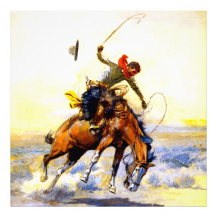 Impression Photo « The Bucker » Art occidental par Charles M Russel