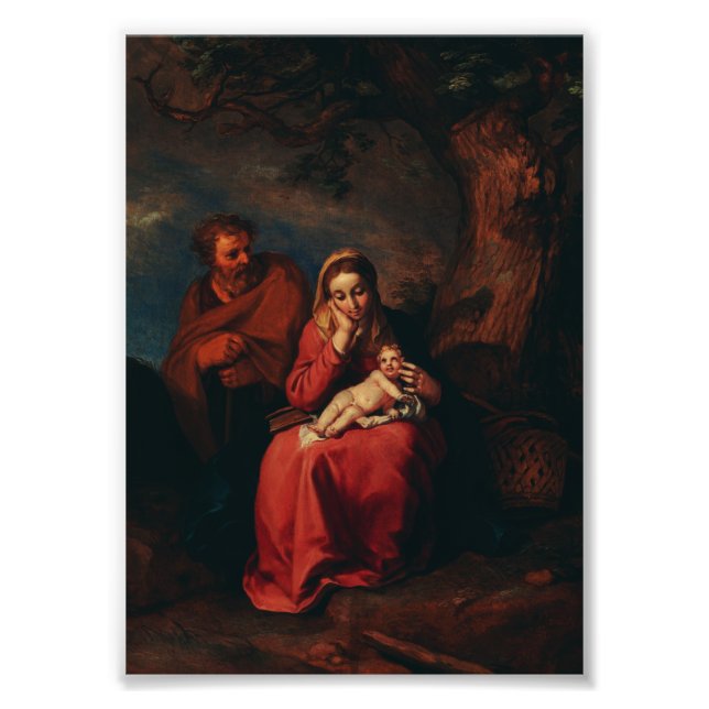 Impression Photo The Flight into Egypt by Abraham Bloemaert  (Devant)