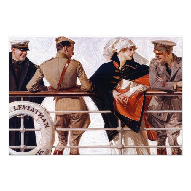 Impression Photo The SS Leviathan, 1918 par J. C. Leyendecker (Devant)