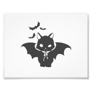 Impression Photo The vampire cat have canine - Choose back color