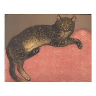 Impression Photo Théophile Steinlen | Hiver : Chat sur un coussin