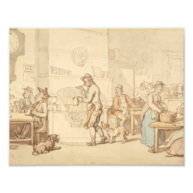 Impression Photo Thomas Rowlandson - Intérieur d'une auberge (Devant)
