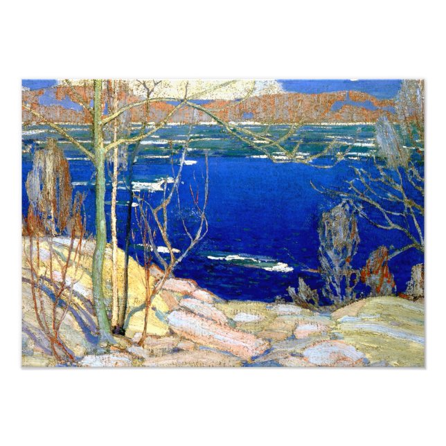 Impression Photo Thomson - Spring Ice, peinture de paysage d'art (Devant)