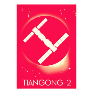 Impression Photo Tiangong-2 station spatial chinois art spatial.