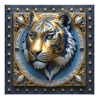 Impression Photo Tigre bleu