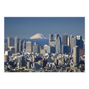 Impression Photo Tokyo, Skyline du quartier de Shinjuku, mont Fuji,