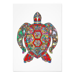Impression Photo Tortue Abstraite Lover
