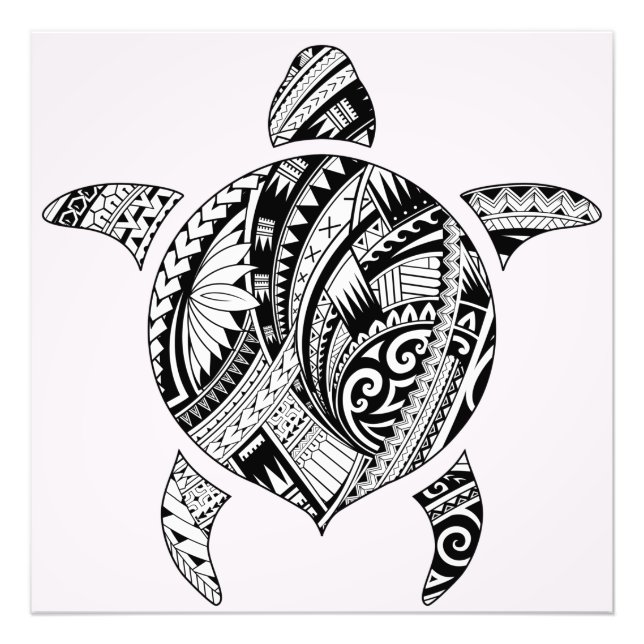 Impression Photo Tortue tribale (Devant)