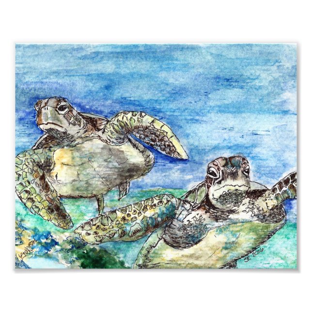Impression Photo Tortues marines (Devant)