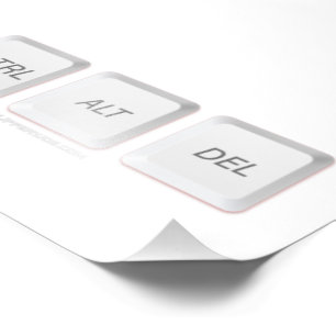 Impression Photo Touches CTRL ALT DEL de SlipperyJoe trois touches 