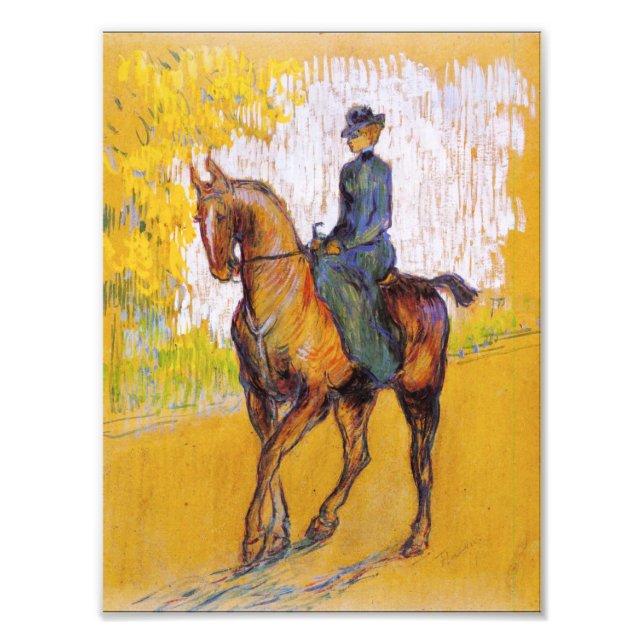 Impression Photo Toulouse-Lautrec Femme en cheval Imprimer (Devant)