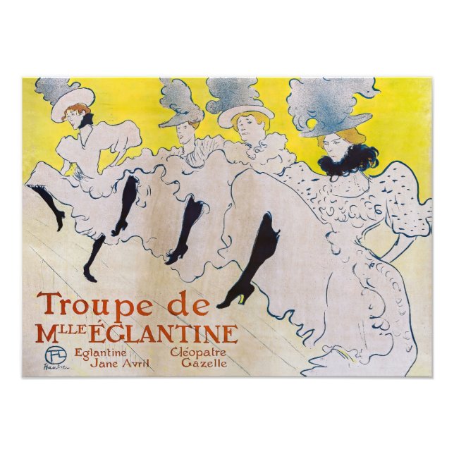 Impression Photo Toulouse-Lautrec - Troupe de Mlle Eglantine (Devant)