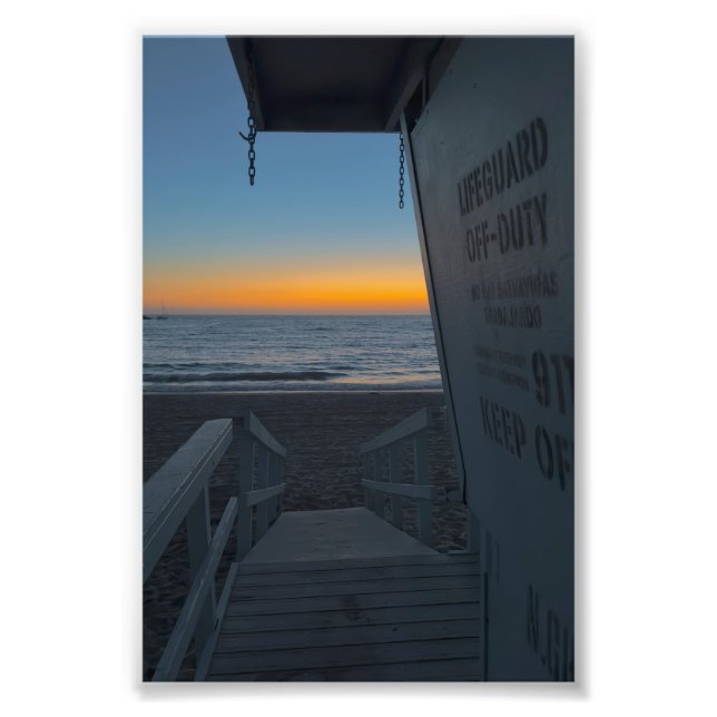 Impression Photo Tour de surveillance au coucher du soleil (Devant)