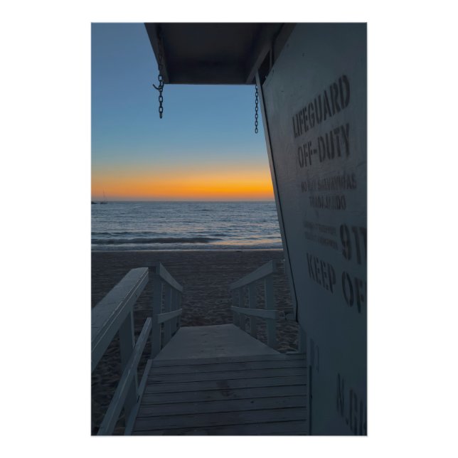 Impression Photo Tour de surveillance au coucher du soleil - Venice (Devant)