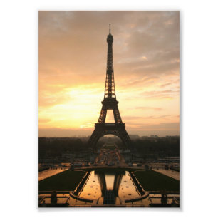 Impression Photo Tour Eiffel au lever de soleil du Trocadero