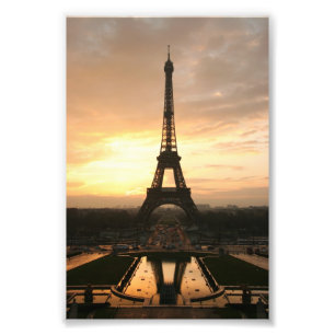 Impression Photo Tour Eiffel au lever du soleil du Trocadéro