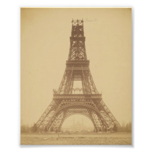 Impression Photo Tour Eiffel en construction 1888