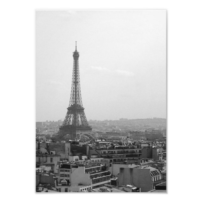 Impression Photo Tour Eiffel (Noir & Blanc) (Devant)