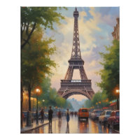 Tour Eiffel Paris Travel Vintage Retro Art