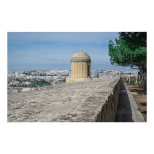 Impression Photo Tourelle de canon sur les murs de la vieille ville