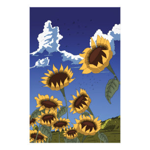 Impression Photo Tournesols en été