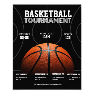 Impression Photo Tournoi de basket-ball universitaire, sport de bas