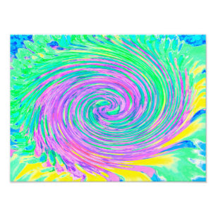 Impression Photo Tourquoise bleu et violet Abstrait spirale