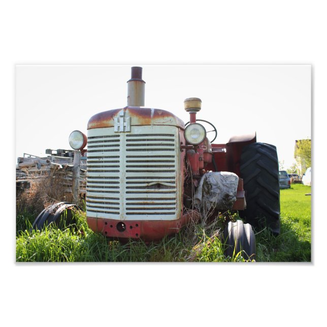 Impression Photo Tracteur antique (Devant)