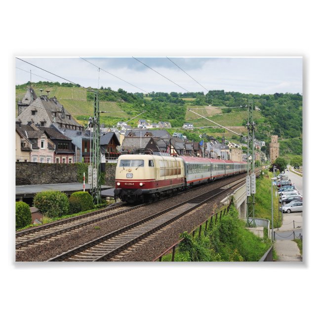 Impression Photo Train de voyageurs à Oberwesel (Devant)