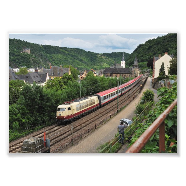 Impression Photo Train de voyageurs à Saint-Goar (Devant)