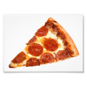 Impression Photo Tranche de pizza pepperoni classique de SlipperyJo