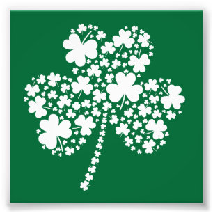Impression Photo Trèfle irlandais de shamrock du jour de St Patric