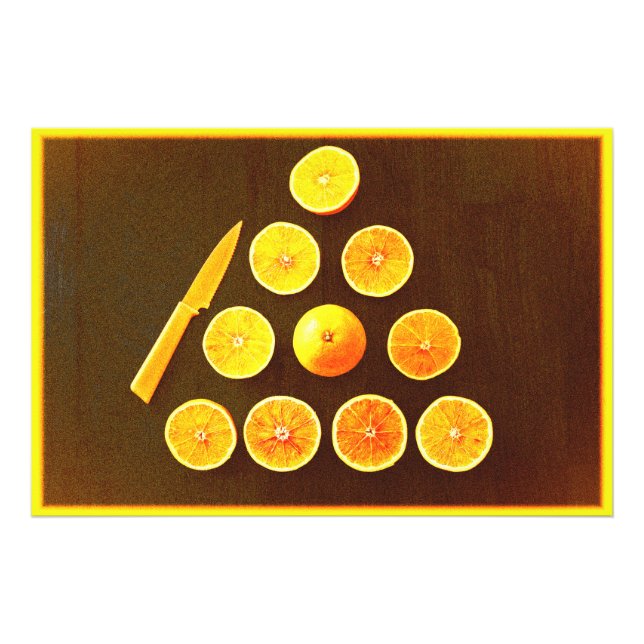 Impression Photo "Triangle de demi-oranges" jolie photo. Commandez  (Devant)