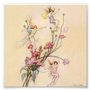 Impression Photo "Trois esprits fous de joie" par Warwick Goble