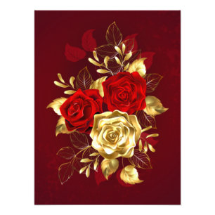 Impression Photo Trois roses en bijoux