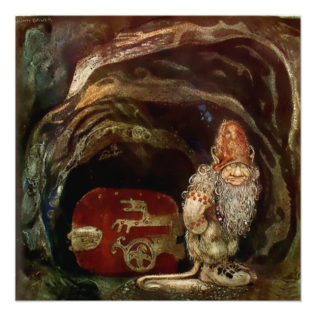 Impression Photo "Troll Door" de John Bauer (Devant)