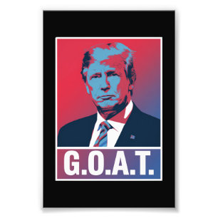 Impression Photo Trump GOAT Élection 2024 Républicain Vintage
