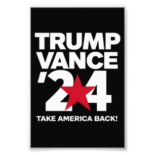 Impression Photo Trump Vance 2024 Votez Trump 2024 Élection