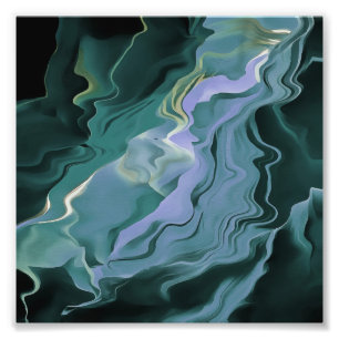 Impression Photo Turbulence bleue Acrylique pour l'art Abstrait