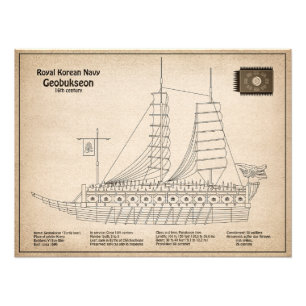 Impression Photo Turtle Ship Geobukseon - Plan directeur du navire