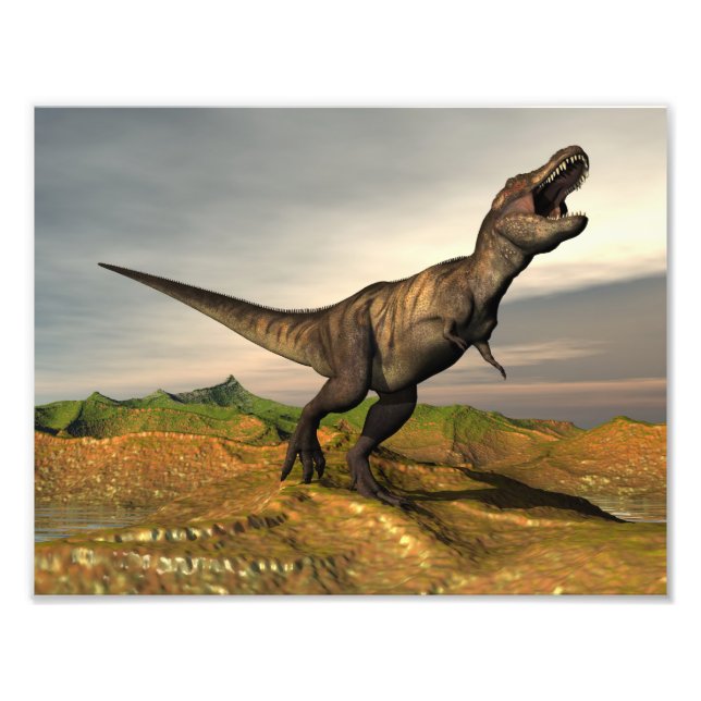 Impression Photo Tyrannosaurus rex dinosaure - rendu 3D (Devant)