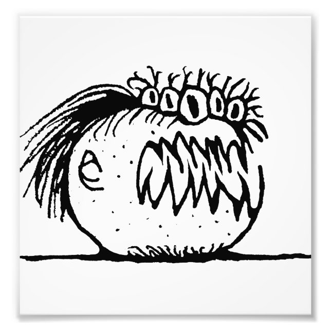 Impression Photo Ugly fantasy monstre drawing (Devant)