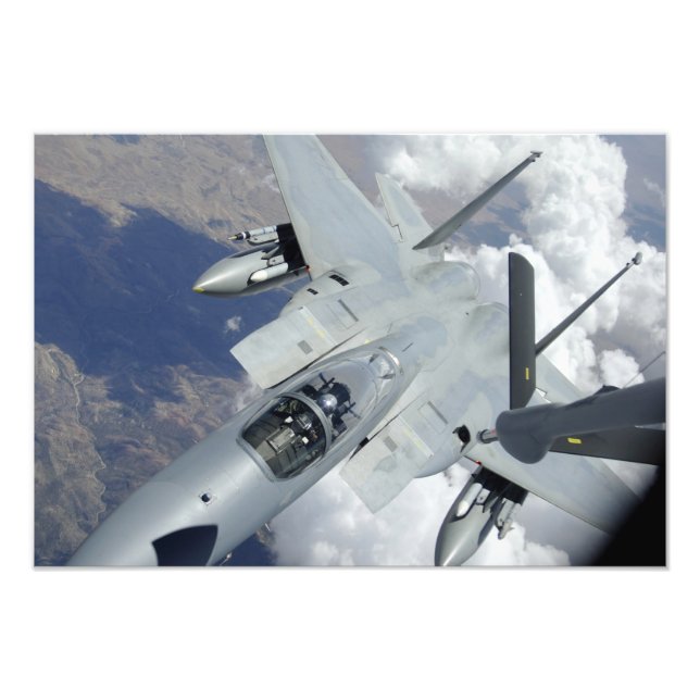 Impression Photo Un aigle F-15 s'éloigne d'un KC-135 (Devant)