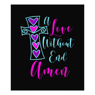 Impression Photo Un amour sans fin Amen Jesus Citation inspirée Chr