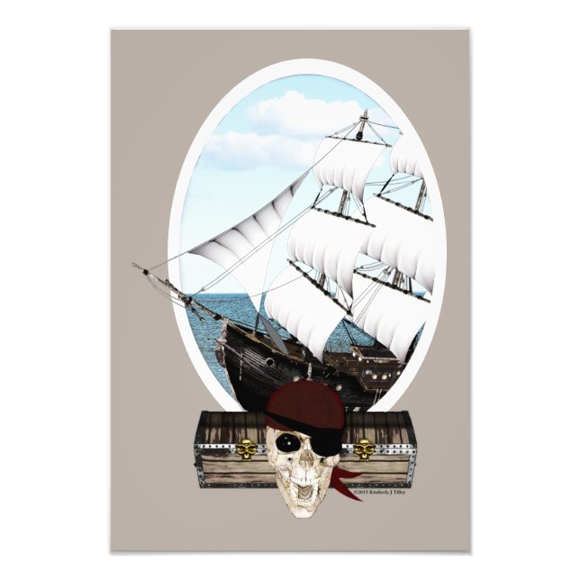 Impression Photo Un bateau pirate (Devant)