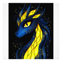Un dragon avec des écailles jaunes lumineuses