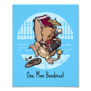 Impression Photo Un Homme Bandicoot Band Jouant Squeeze Box