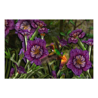 Impression Photo Un Humm Parmi Les Fleurs