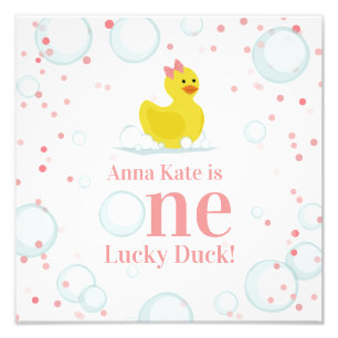 Impression Photo Un Lucky Canard Rose fête d'anniversaire